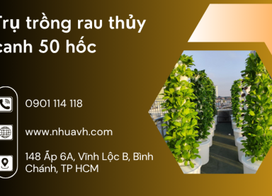 Trụ trồng rau thủy canh 50 hốc
