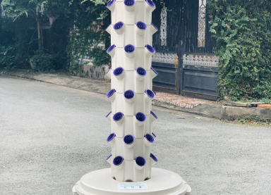 Trụ trồng rau thẳng đứng bằng nhựa