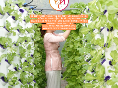 trụ trồng rau composite